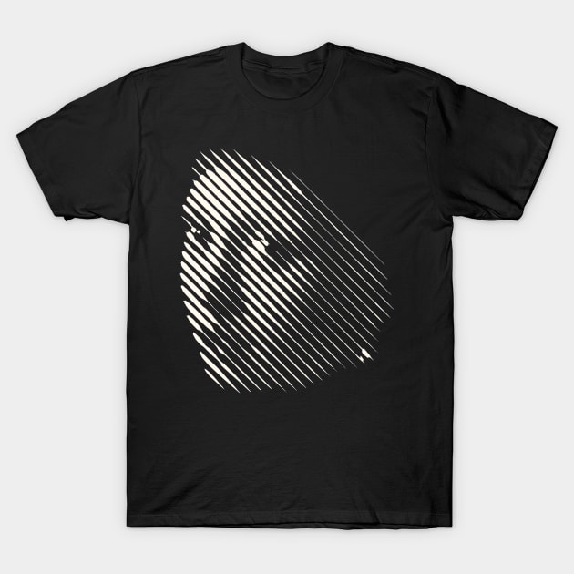 Girl with Pearl Earring in Diagonal Stripes Anamorphic Pop Art T-Shirt by scotch